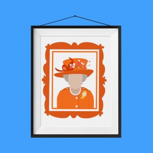 Lámina Isabel II Naranja