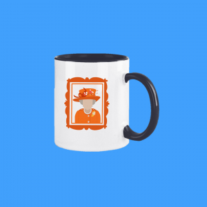 Taza Isabel II Naranja